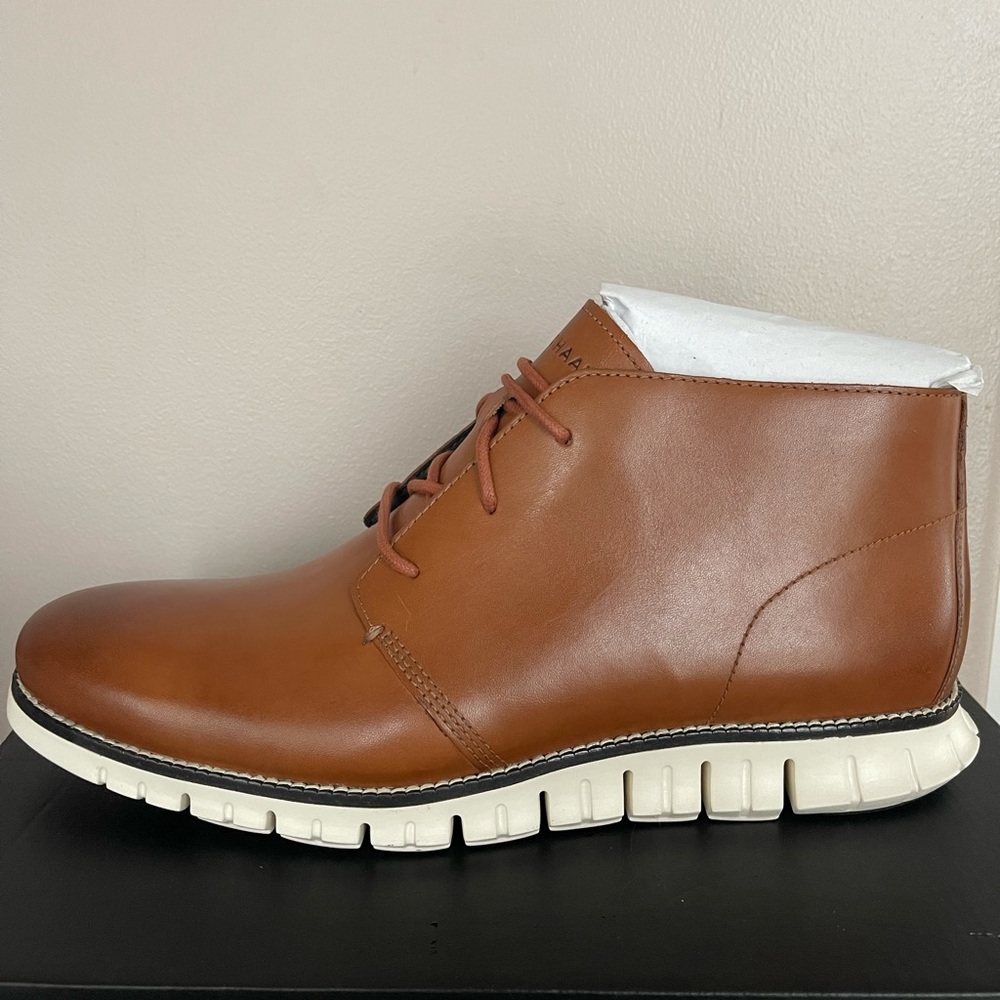 NIB COLE HAAN ZEROGRAND PLAIN TOE OXFORD LEATHER SHOES BRITISH TAN C355593 Sizes